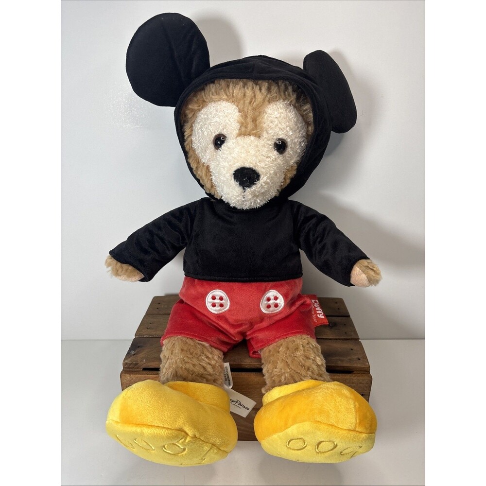 Disney Parks Duffy The Disney Bear 16" Plush  Mickey Mouse Costume Outfit EUC